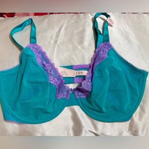 Victoria's Secret Turquoise and Lavender Lace Bra